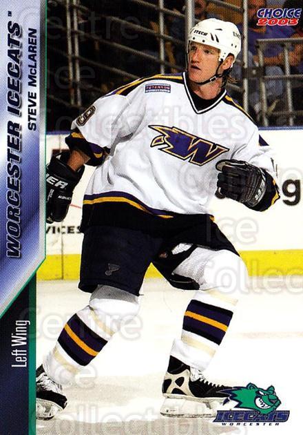  (CI) Aris Brimanis Hockey Card 2003-04 Worcester