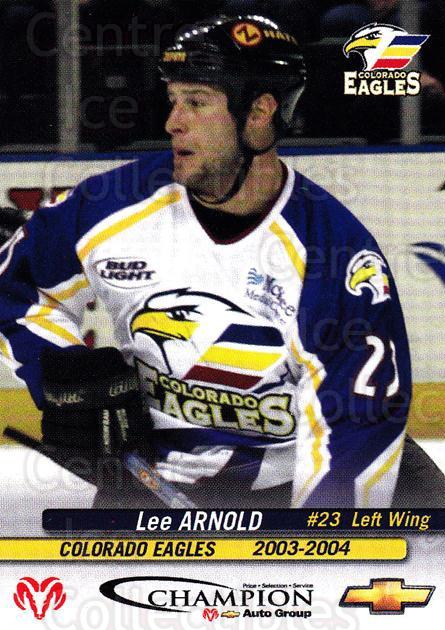 Center Ice Collectibles - 2003-04 Colorado Eagles Hockey Cards