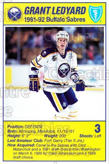 Hockey Card Grant Ledyard Buffalo Sabres 1991-92 Parkhurst # 241 NM//MT