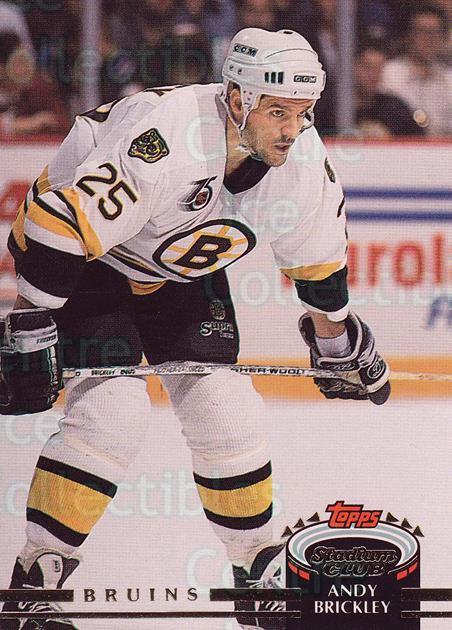Andy Brickley autographed Hockey Card (Boston Bruins) 1992