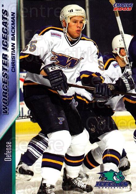  (CI) Aris Brimanis Hockey Card 2003-04 Worcester