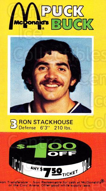 Ron Stackhouse Autographed 1979-80 Topps Card #154 Pittsburgh Penguins SKU  #154334 - Mill Creek Sports