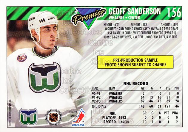 Geoff Sanderson Rookie Card Hockey Cards matching: Geoff Sanderson