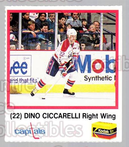 Dino Ciccarelli Signed 1990 Bowman #69 Washington Capitals Hockey Card PSA/DNA