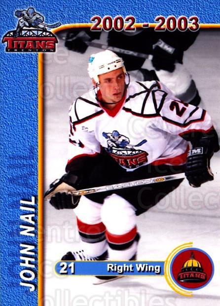 Trenton Titans 2001-02 Hockey Card Checklist at