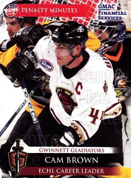  (CI) Cam Brown Hockey Card 2004-05 Gwinnett Gladiators 12 Cam  Brown : Collectibles & Fine Art